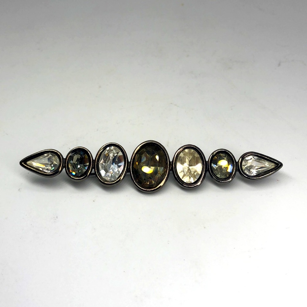 YSL YVES Saint Laurent Brooch Pin Art Deco Runway Haute Couture Vintage RARE